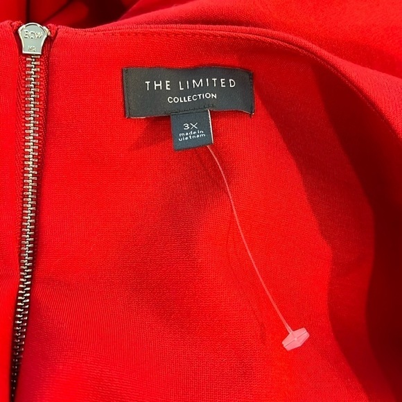 The Limited Collection Women’s Red Ponte Long Bell Sleeve Dress Plus Size 3X - Picture 8 of 10